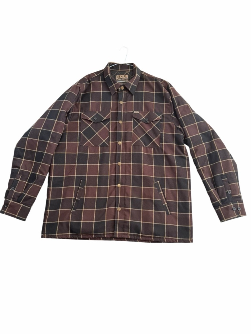 DIXXON Men's Form and Function Dark Brown Checkered Shirt Jacket XXL - Picture 1 of 6